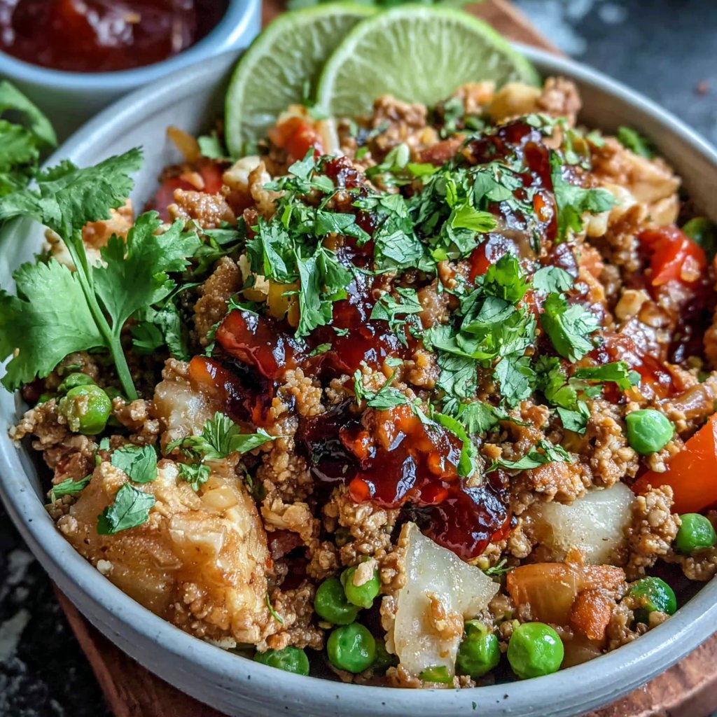 Tofu Keema Protein Bowl