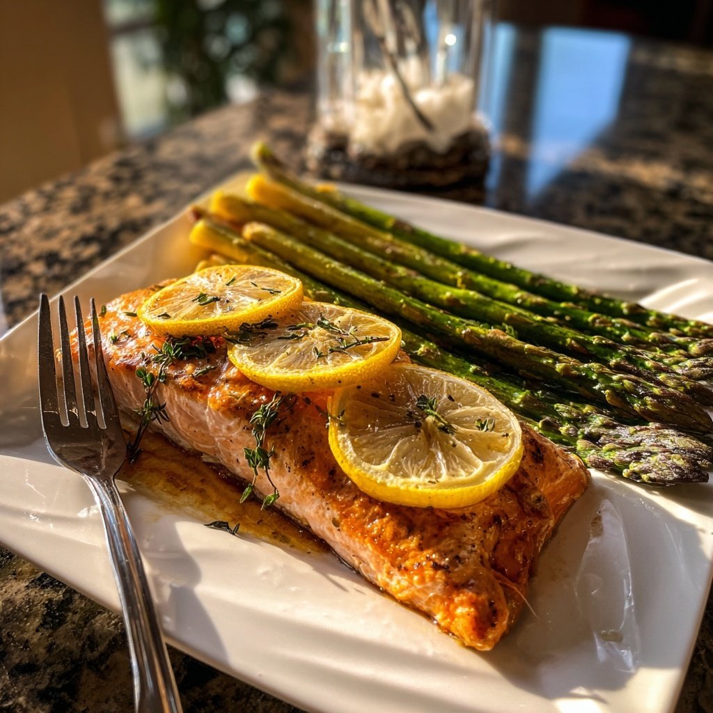 Lemon Thyme Salmon and Asparagus