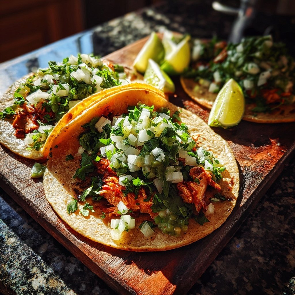 Salmon Tacos with Avocado Salsa