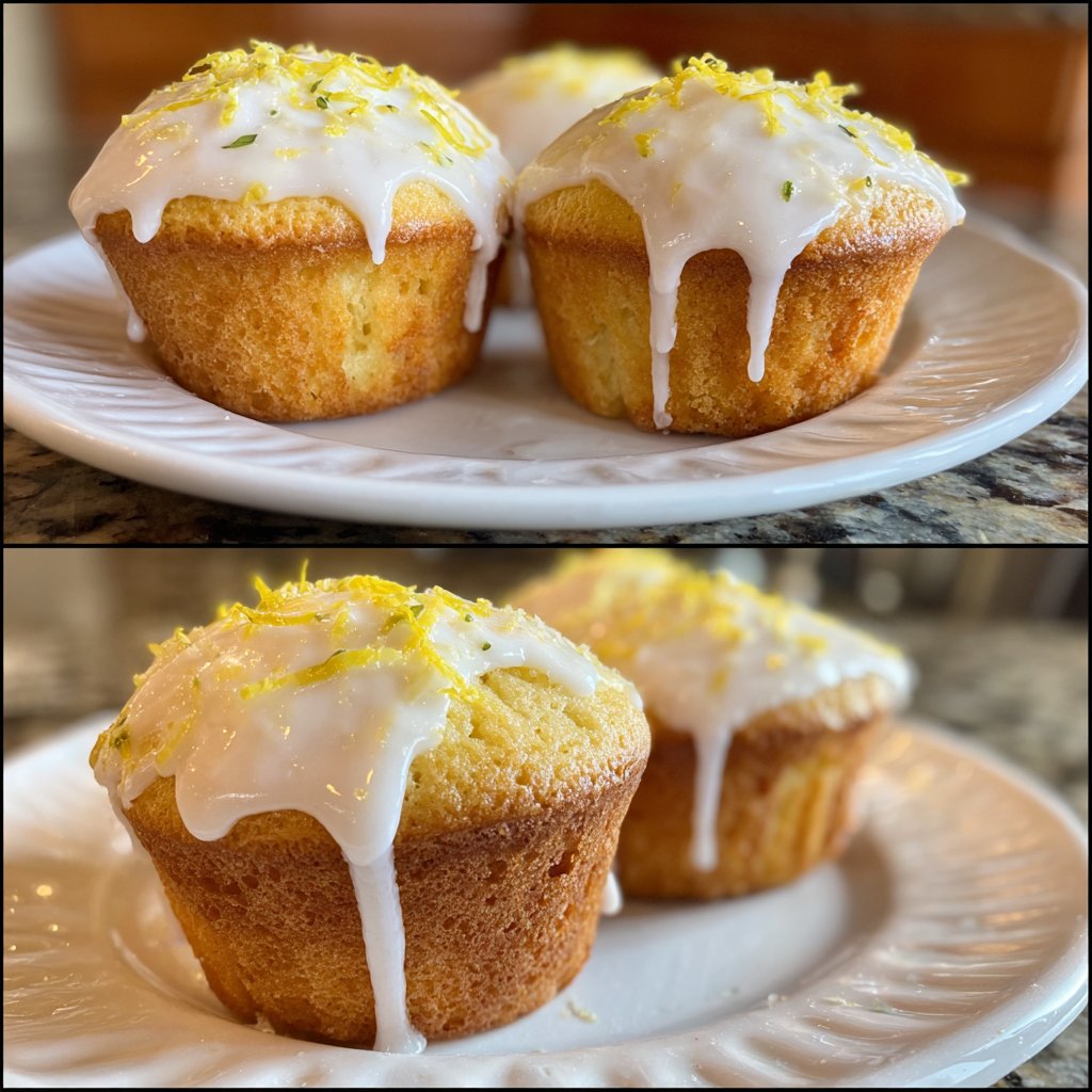 Zingy Lemon Sorbet Cupcakes