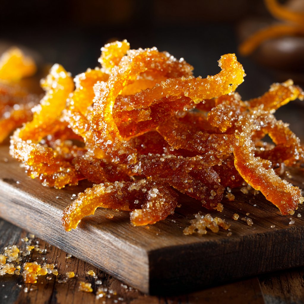 Candied Orange Peel with Brown Sugar