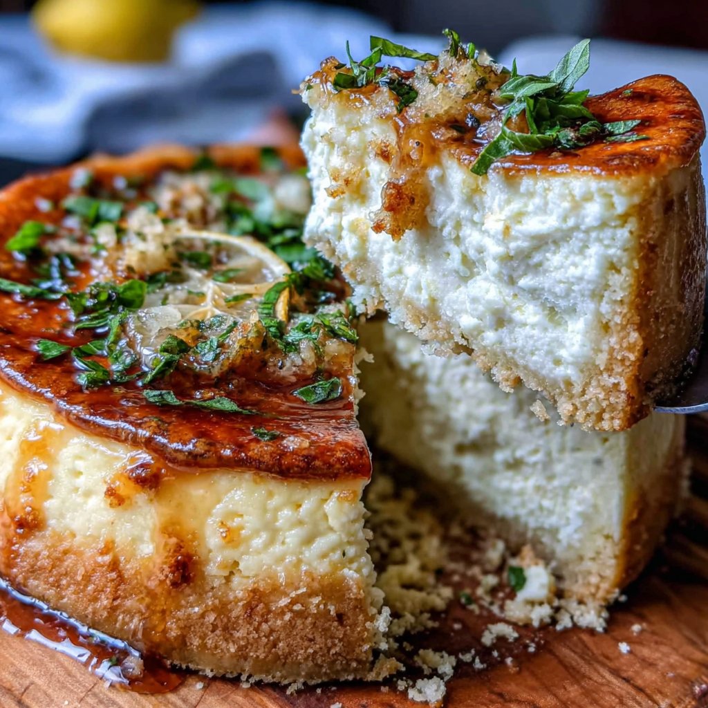 Lemon Basil Spring Cheesecake