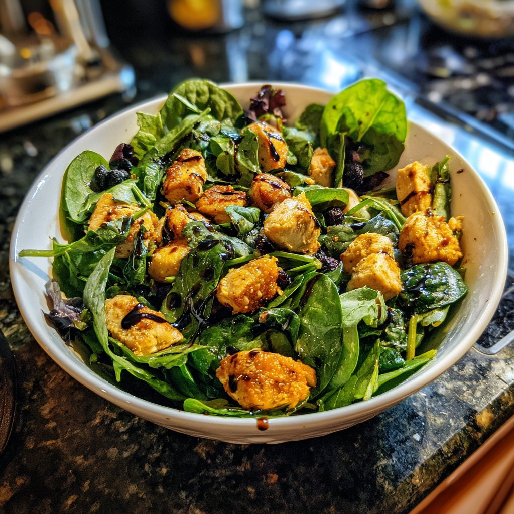 Balsamic Chicken Spinach Salad