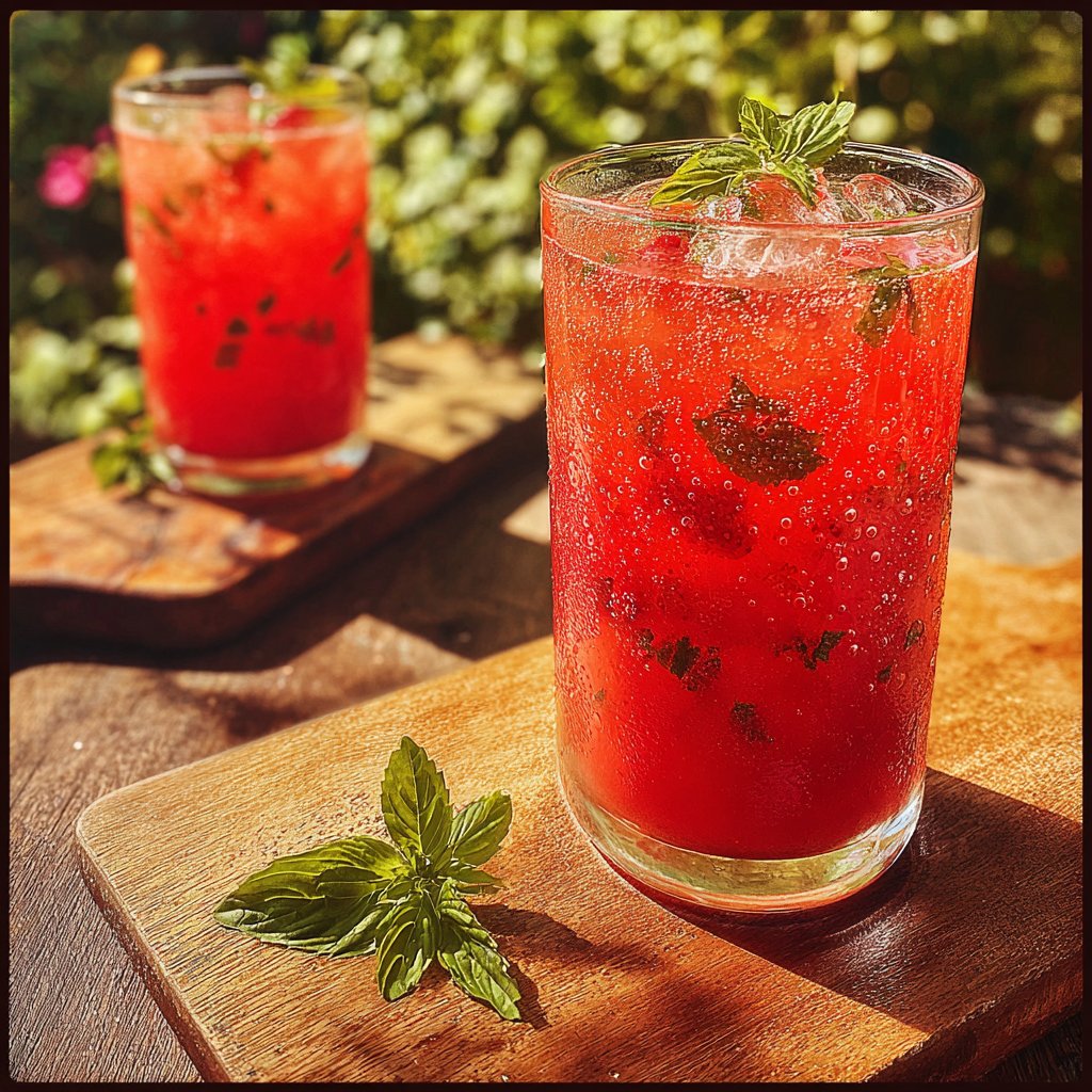 Fresh Strawberry Basil Lemonade